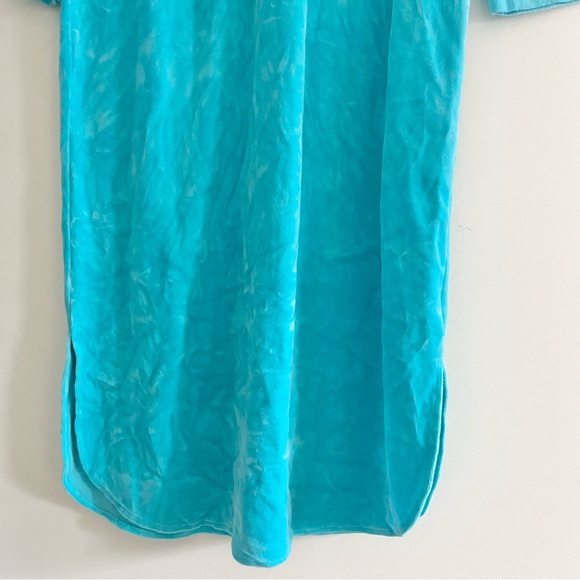 Vintage Disney Winnie the Pooh Teal Velour Sleep Nightgown Tigger Christmas Med - Picture 5 of 11